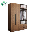 Armoire à vêtements en bois avec porte en verre